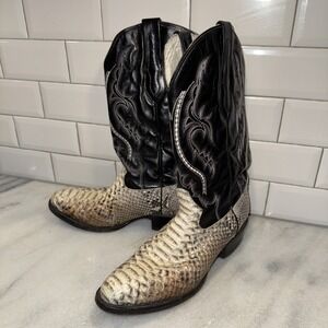 jb dillon Snakeskin Cowboy Boots Vintage 8EE